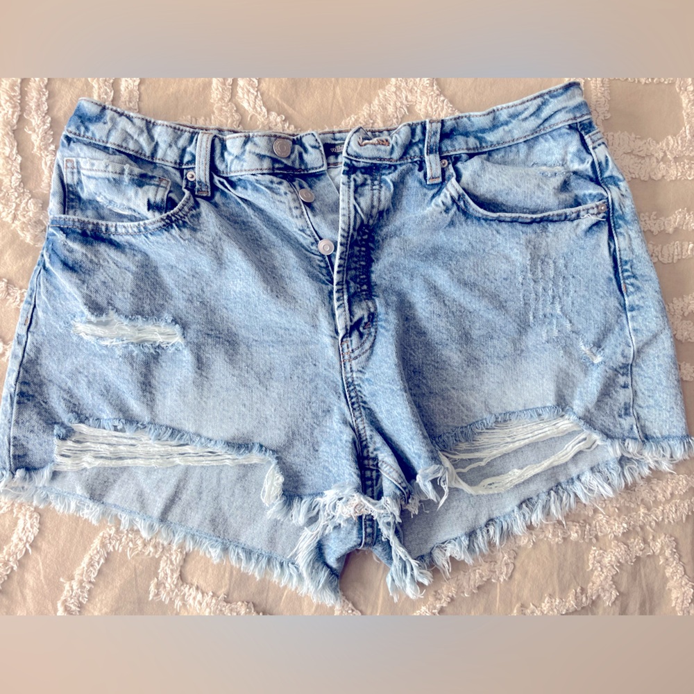 Wild Fable Light Blue Frayed Jean Shorts